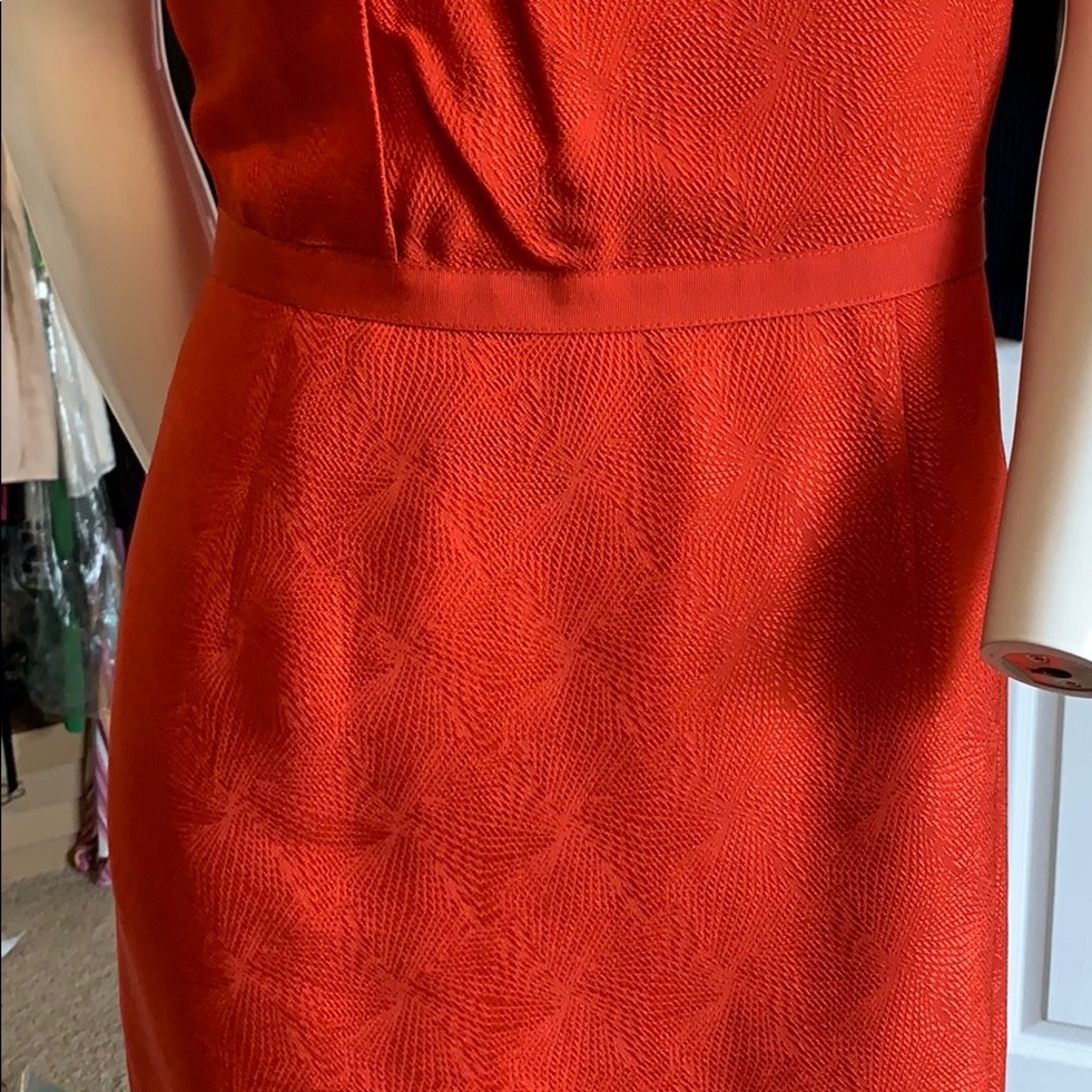 HUGO Hugo BOSS Textured Fabric Round Neck Cinched Waist Pencil Dress NWOT 6 - Picture 5 of 15